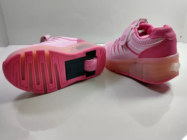 ŚWIECACE BUTOROLKI BUTY Z ROLKAMI LED ROLKI WROTKI R.30