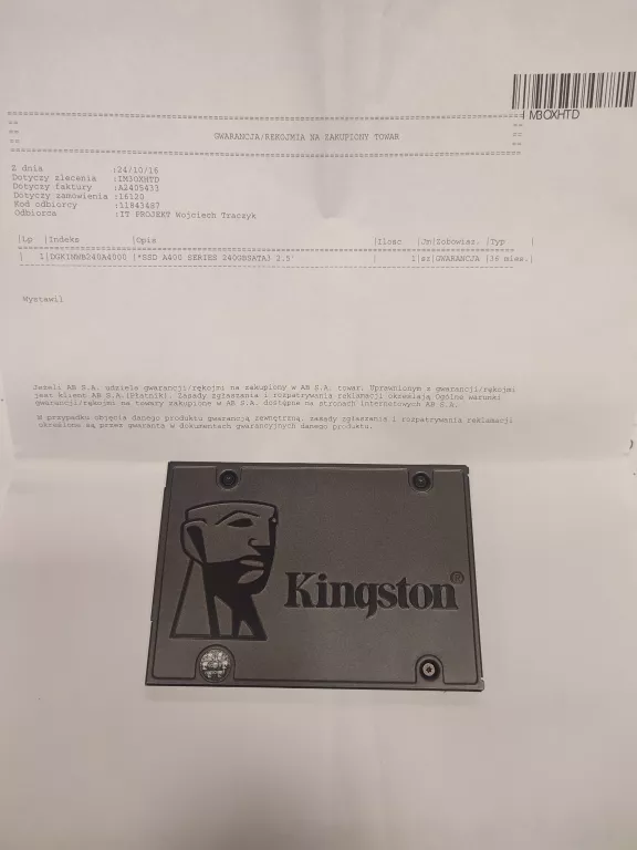 DYSK SSD 240GB KINGSTONE