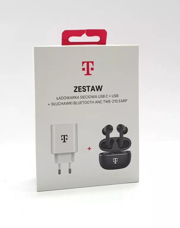 SŁUCHAWKI BLUETOOTH T-MOBILE - CZARNE + ŁADOWARKA - GWARANCJA