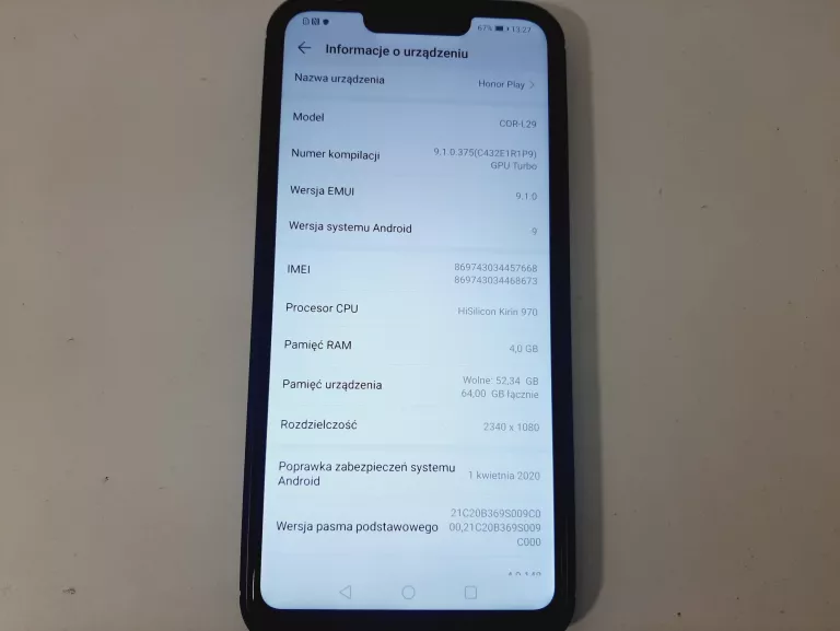 TELEFON HONOR PLAY 4/64 GB