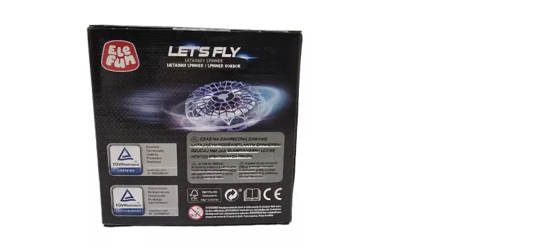 LATAJĄCY SPINNER LED ŚWIECĄCA ZABAWKA UFO NIEBIESKI DRON ELEFUN