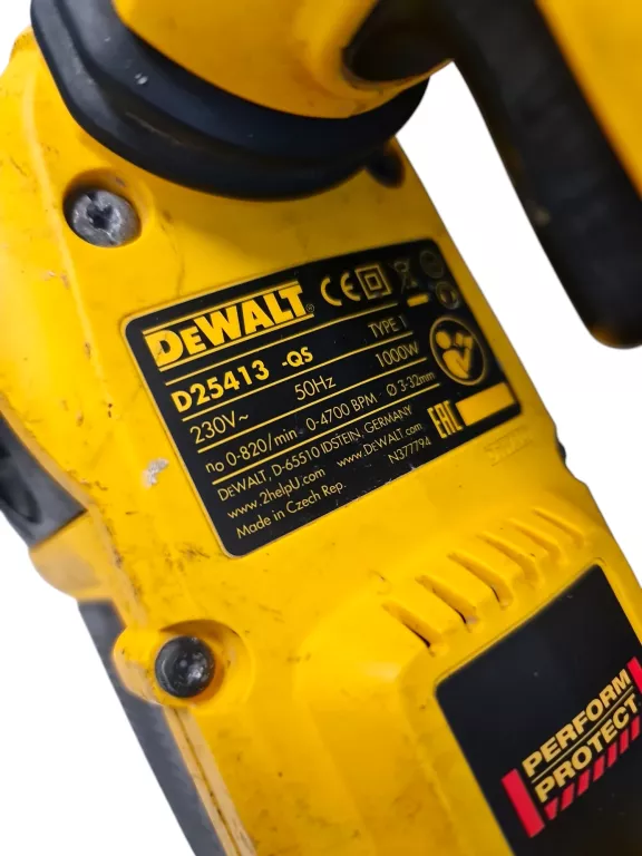 MŁOTOWIERTARKA DEWALT D25413 -QS 1000W 230V BRAK UDARU
