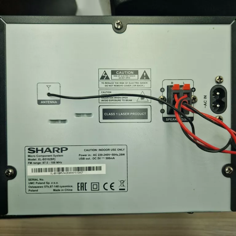 WIEŻA STEREO SHARP XL-B510 BK