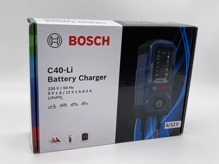 INTELIGENTNY PROSTOWNIK ŁADOWARKA DO AKUMULATORÓW 6/12V BOSCH C40-LI