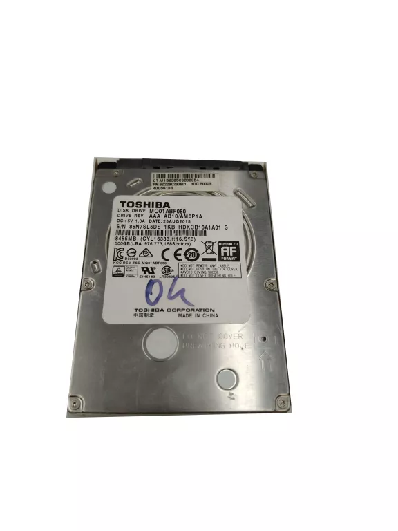 DYSK HDD TOSHIBA MQ01ABF050 500GB 2,5 CALA