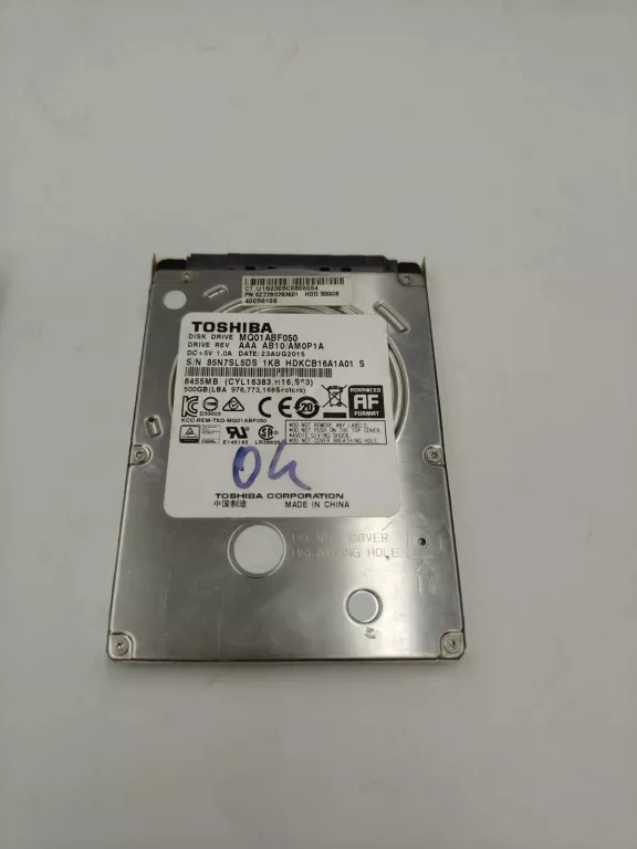 DYSK HDD TOSHIBA MQ01ABF050 500GB 2,5 CALA