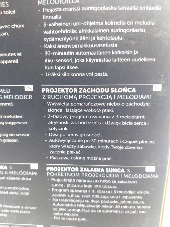 5180 ZAZU PROJEKTOR ZACHODZĄCEGO SŁOŃCA LAMPKA ŻÓŁW TIM SENSOR 0+