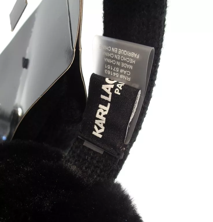 RĘKAWICZKI I NAUSZNIKI  KARL LAGERFELD L4KZ7825 BLK