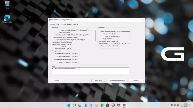 LAPTOP DELL G15 5515 RYZEN 5 5600H RTX3050 16/512GB SSD W11 IPS 120HZ