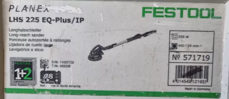 SZLIFIERKA DO GIPSU FESTOOL PLANEX LHS 225 EQ 571719 550W /KOMPLET