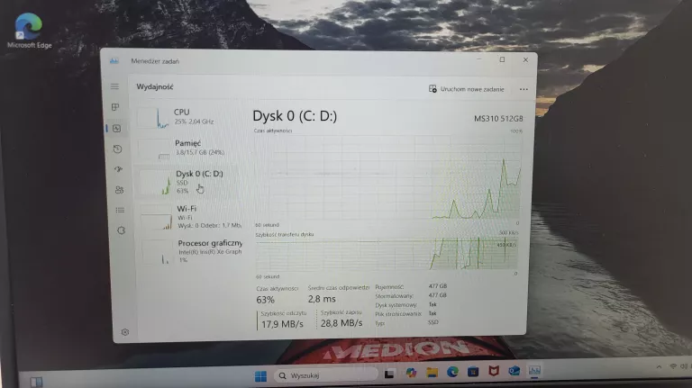 LAPTOP MEDION AKOYA E15433 (ZASILACZ)