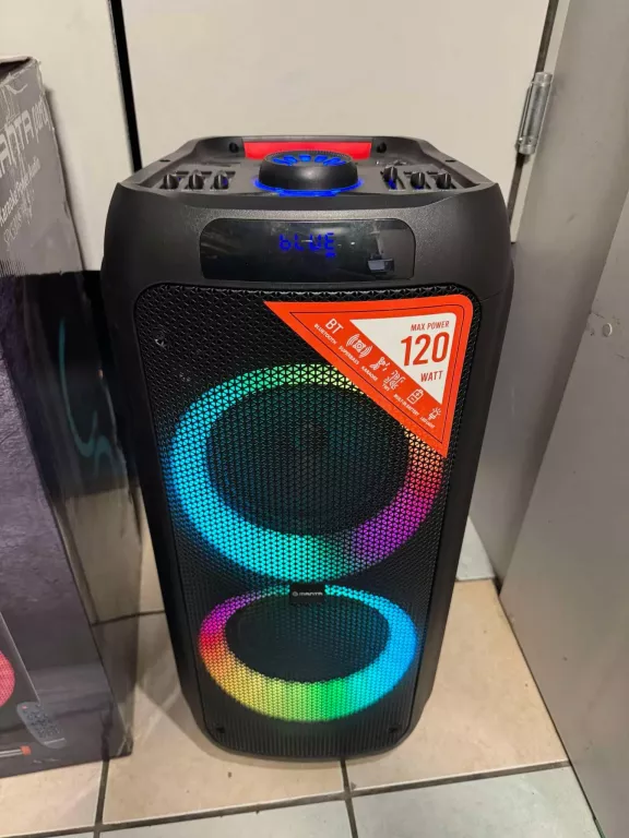 GŁOŚNIK POWER AUDIO KARAOKE MANTA SPK5310PRO GWARANCJA JAK NOWY