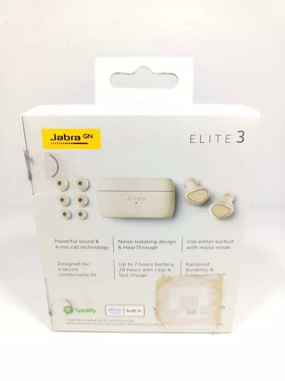 SŁUCHAWKI BEZPRZEWODOWE DOKANAŁOWE JABRA ELITE 3