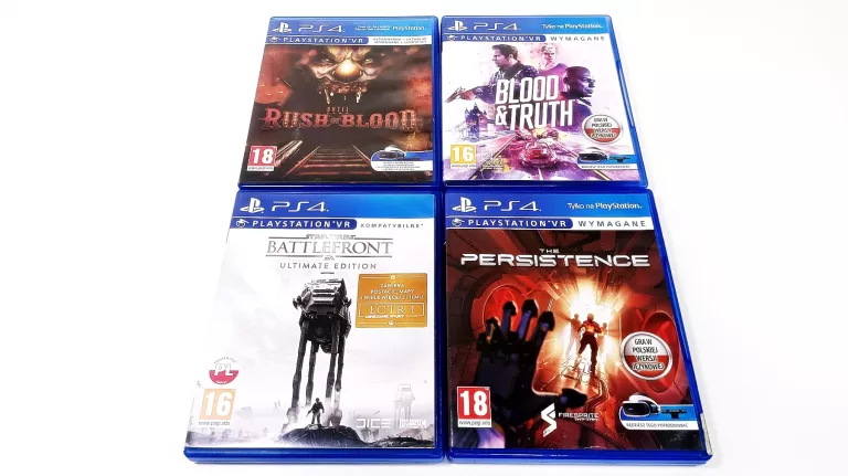 ZESTAW GIER VR DO PLAYSTATION 4, 4 GRY