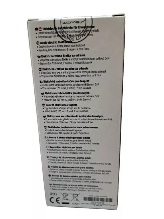 BIAŁA ELEKTRYCZNA SZCZOTECZKA DO ZEBÓW