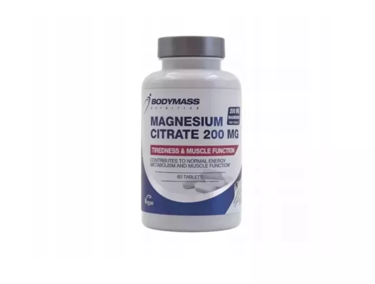 BODYMASS MAGNESIUM CITRATE CYTYNIAN MAGNEZU 200MG 60 TABLETEK MAGNEZ SUPER