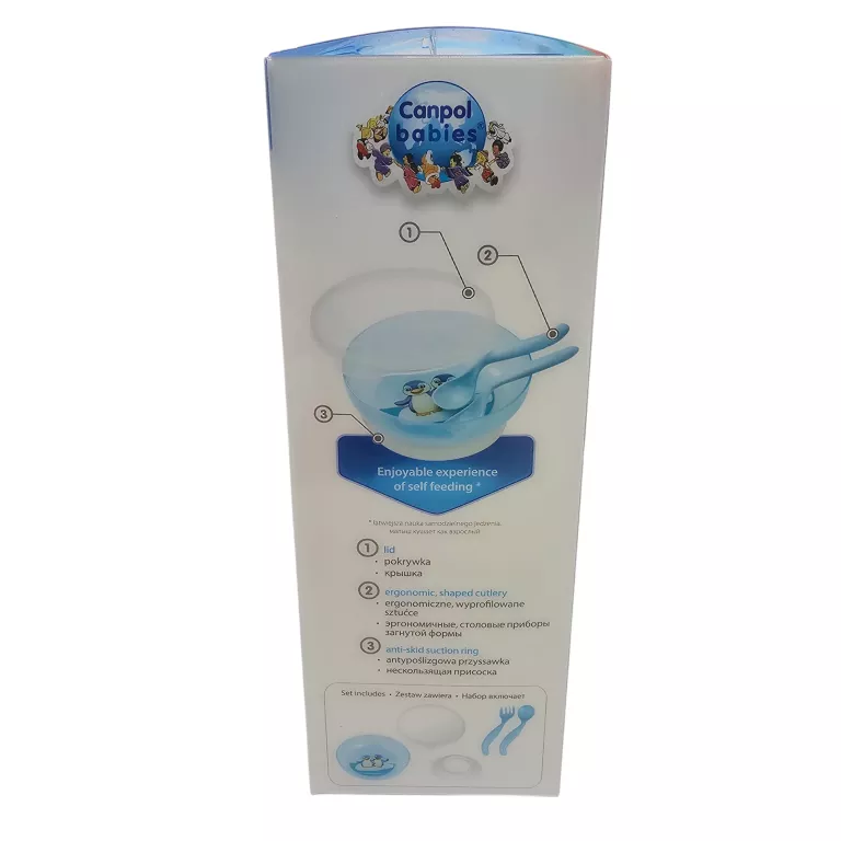 CANPOL BABIES MISECZKA Z PRZYKRYWKĄ I SZTUĆCAMI TOYS