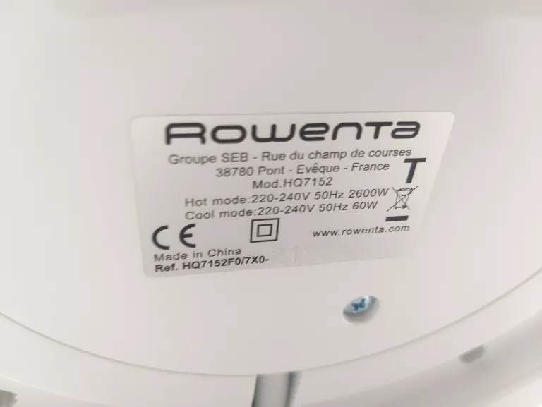 ROWENTA HQ7152 AIR FORCE INTENSE 2 W 1 WENTYLATOR I TERMOWENTYLATOR