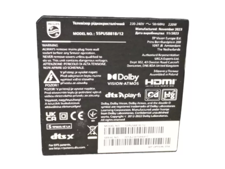 TELEWIZOR PHILIPS 55PUS8818/12 ZADBANY OKAZJA!