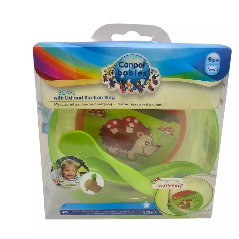 CANPOL BABIES MISECZKA Z PRZYKRYWKĄ I SZTUĆCAMI TOYS