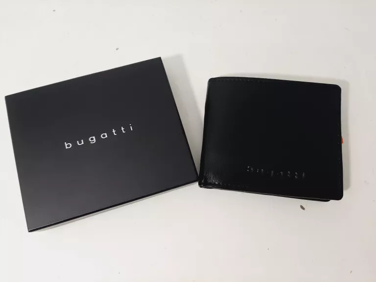 BUGATTI MĘSKI SKÓRZANY PORTFEL - CZARNY 49131601-BLK