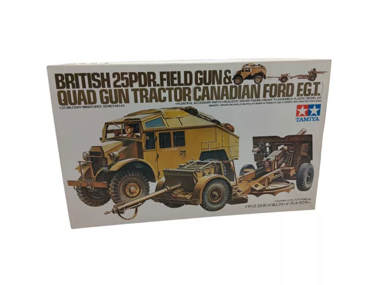MODEL TAMIYA 35044 BRITISH 25PDR. FIELD GUN QUAD TRACTOR 1:35