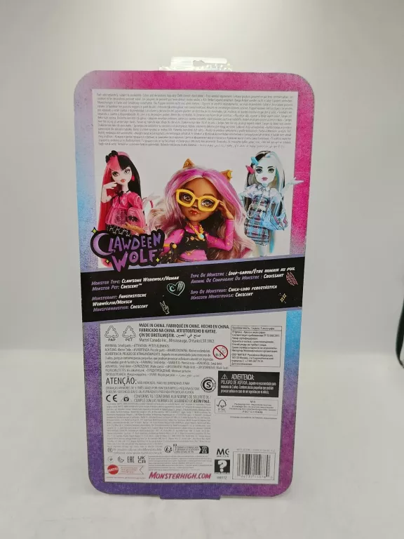 LALKA MONSTER HIGH CLAWDEEN WOLF DAY OUT HKY73