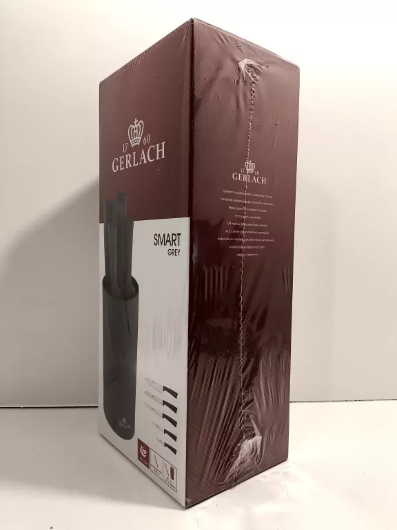 KOMPLET NOŻY KUCHENNYCH GERLACH W STOJAKU NK994 SMART GREY