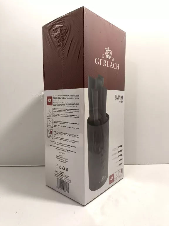 KOMPLET NOŻY KUCHENNYCH GERLACH W STOJAKU NK994 SMART GREY