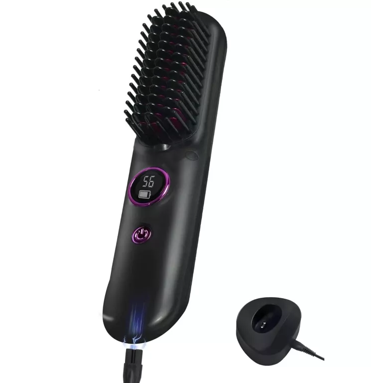 CORDLESS PORTABLE HAIR STREIGHTENING BRUSH SZCZOTKA PROSTUJACA BEZPRZEW.