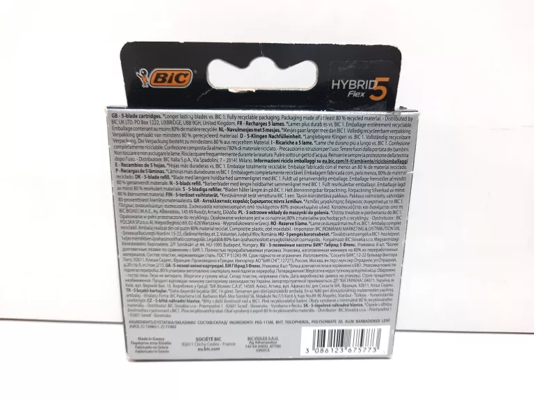 WKŁADY DO GOLAREK BIC HYBRID 5 FLEX 8 SZT