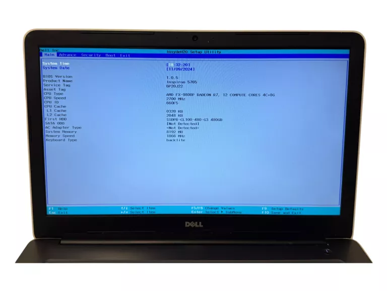 LAPTOP DELL INSPIRON 5765 AMD FX-9800P 8GB 480GB SSD