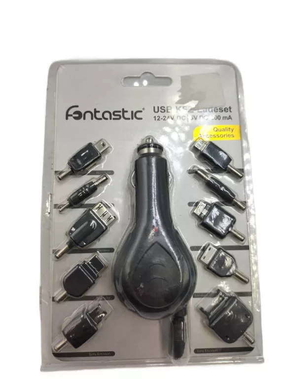 ŁADOWARKA SIECIOWA FANTASTIC USB KFZ-LADESET 500MA