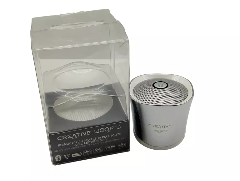 GŁOŚNIK BT CREATIVE WOOF3 WINTER SREBRNY 1 W