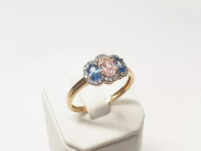 PIĘKNY ZŁOTY PIERŚCIONEK 585 R 17