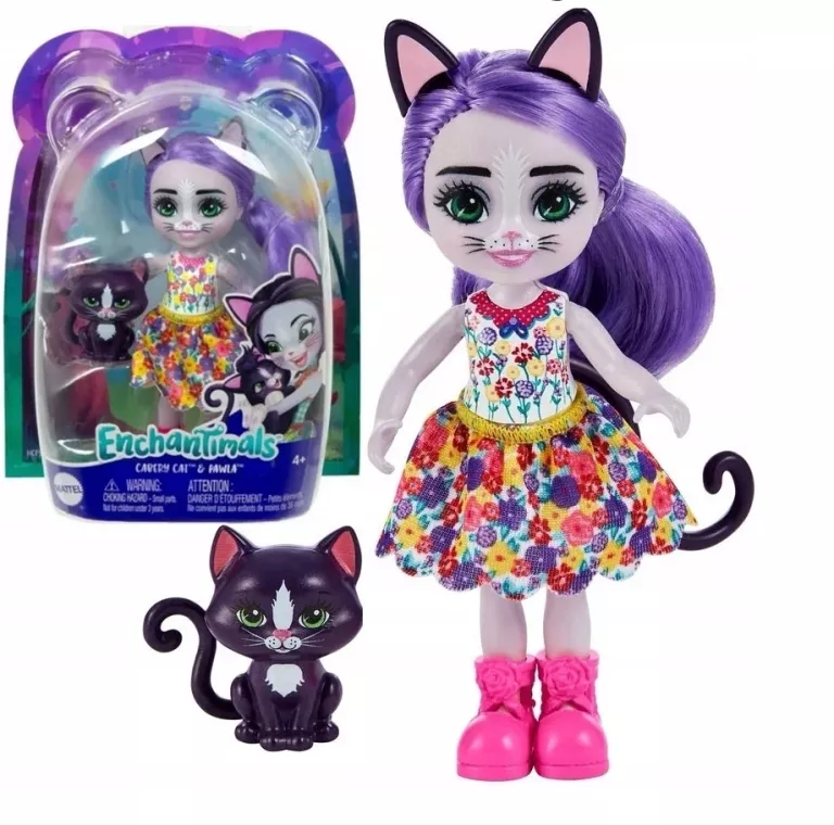 LALKA ZE ZWIERZĄTKIEM CABERY CAT & PAWLA HCF98 194735009190