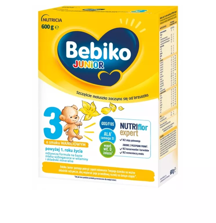 BEBIKO JUNIOR 3 POWYŻEJ 1. ROKU WANILIOWE 600 G