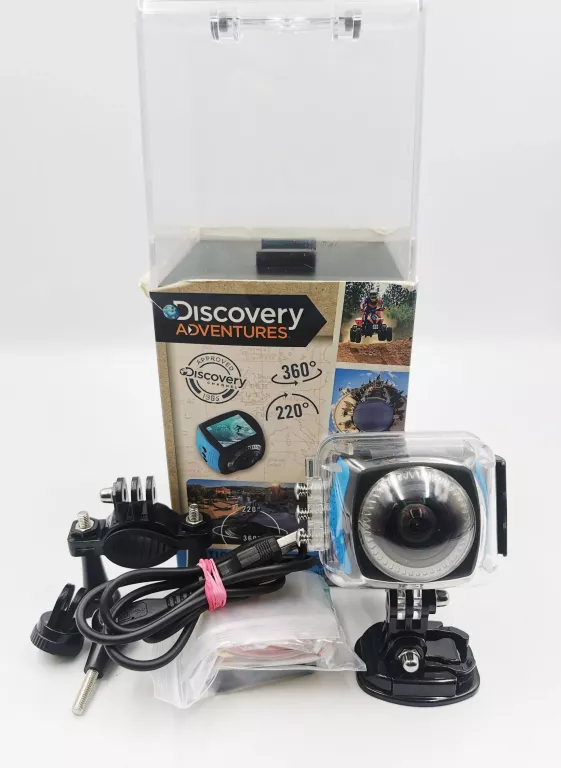 KAMERA SPORTOWA DISCOVERY ADVENTURES / FULL HD / WIFI / 360° / WODOODPORNA