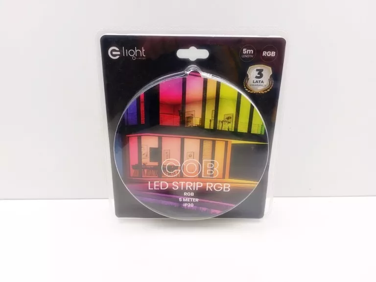 ZESTAW TAŚMA COB 320/M RGB IP20 5M + ZASILACZ EKZ1211 EKO-LIGHT