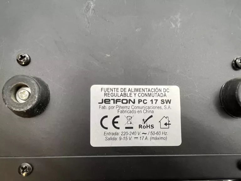 ZASILACZ RADIOKOMUNIKACYJNY 9-15V / 17A JETFON PC 17 SW SAM