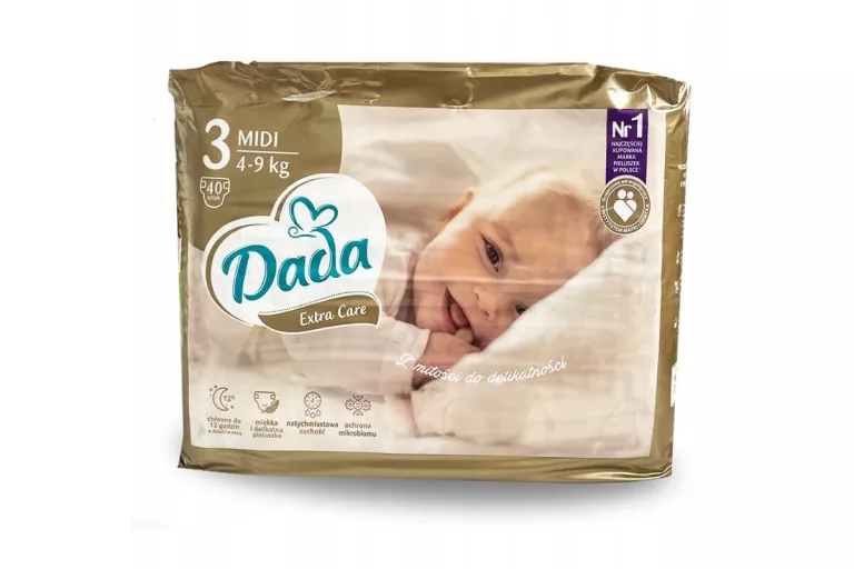 PIELUSZKI DADA EXTRA CARE 3 MIDI 40 SZT. 4-9KG