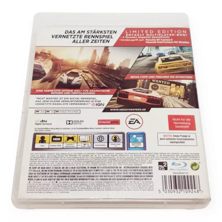 GRA NEED FOR SPEED MOST WANTED LIMITED EDITION (PS3)