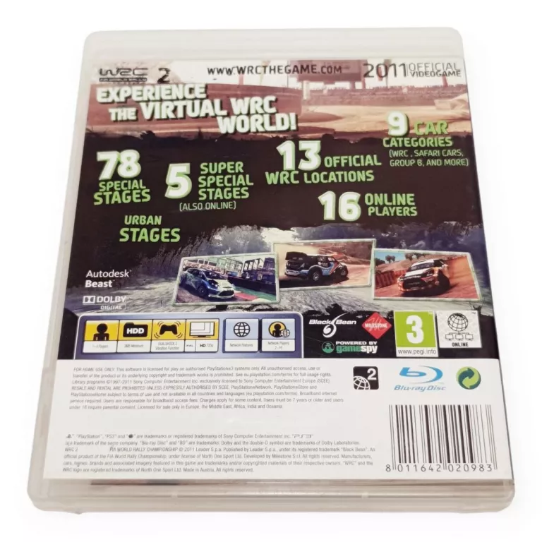 GRA WRC 2 FIA WORLD RALLY CHAMPIONSHIP (PS3)