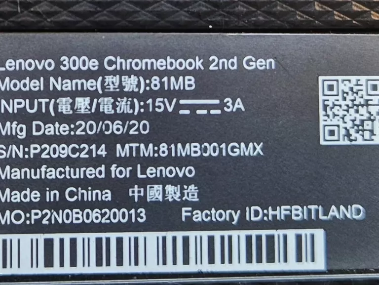 LAPTOP LENOVO 300E CHROMEBOOK 2ND GEN