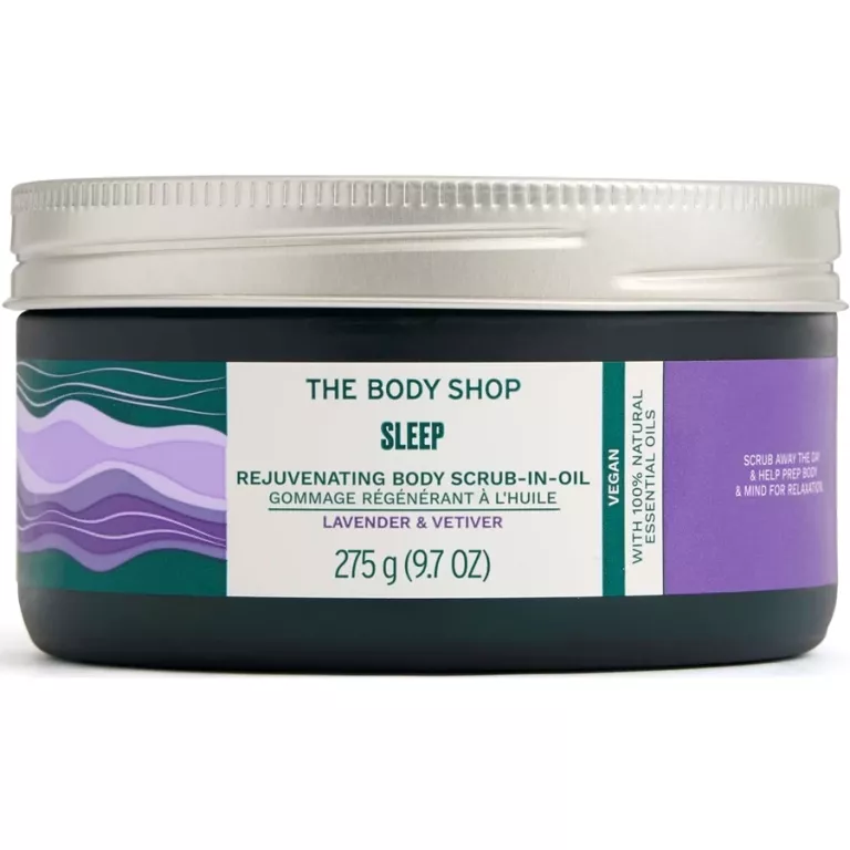 THE BODY SHOP LAVENDER&VETIVER SLEEP BODY SCRUB PEELING LAWENDA 275G.