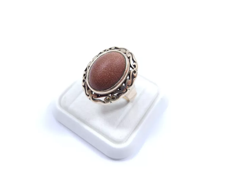 ZŁOTY PIERSCIONEK PIASEK PUSTYNI [585] W:9,41 R:16