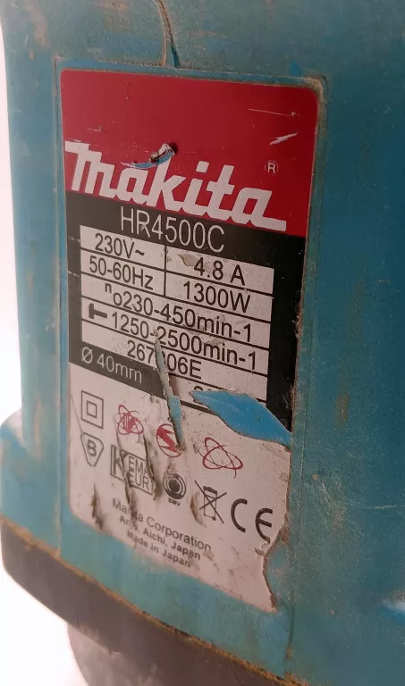 MŁOT UDAROWY MAKITA HR4500C 1300W