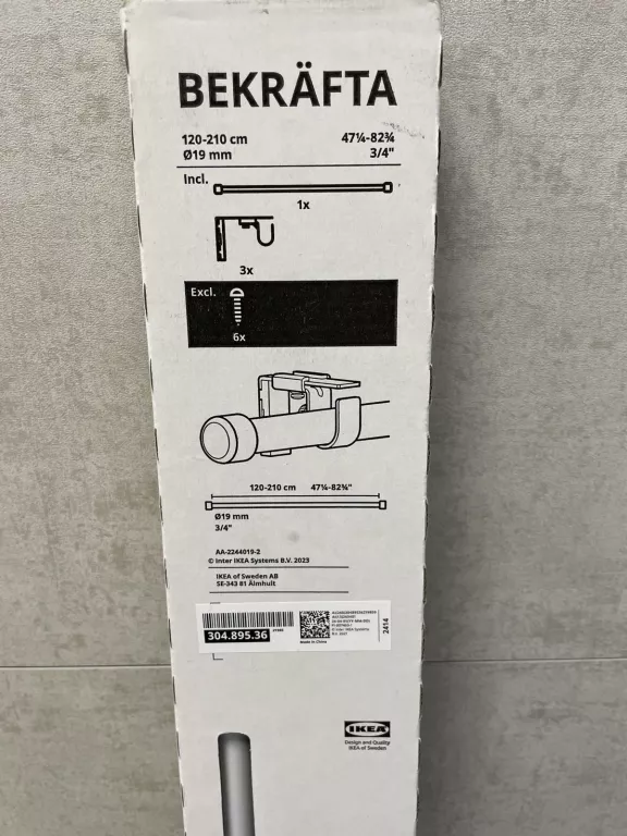 KOMPLET KARNISZY BEKRAFTA IKEA 120X210 CM
