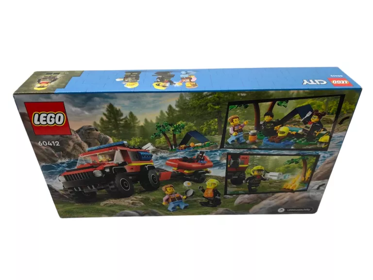 LEGO CITY 60412 TERENOWY WÓŻ STRAŻACKI Z ŁODZIĄ RATUNKOWĄ