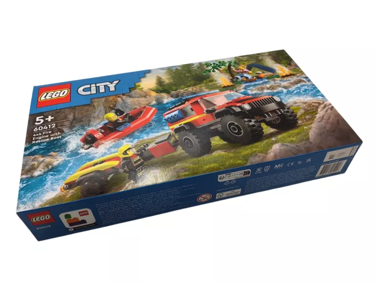 LEGO CITY 60412 TERENOWY WÓŻ STRAŻACKI Z ŁODZIĄ RATUNKOWĄ